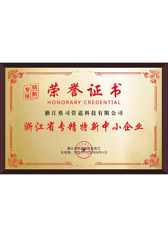 浙江省專精特新中小企業(yè)